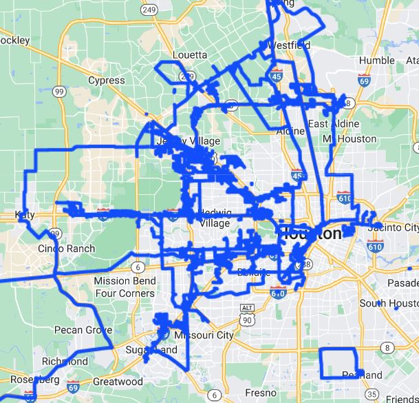 Houston fiber Internet coverage map